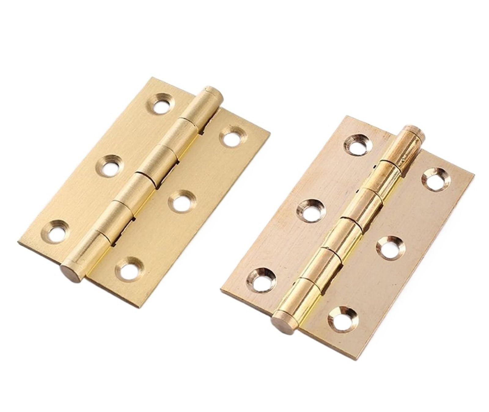 Charnières de porte en laiton avec placage multicouche pour finition luxe