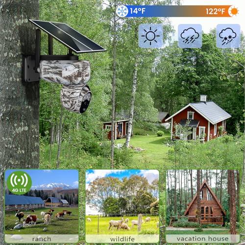 Vyze-Link 4G Motion Activated Cellular Trail Camera, 1080P Video Live View, Ip66 Wireless Solar Game Cameras With Night Vision thumb #3