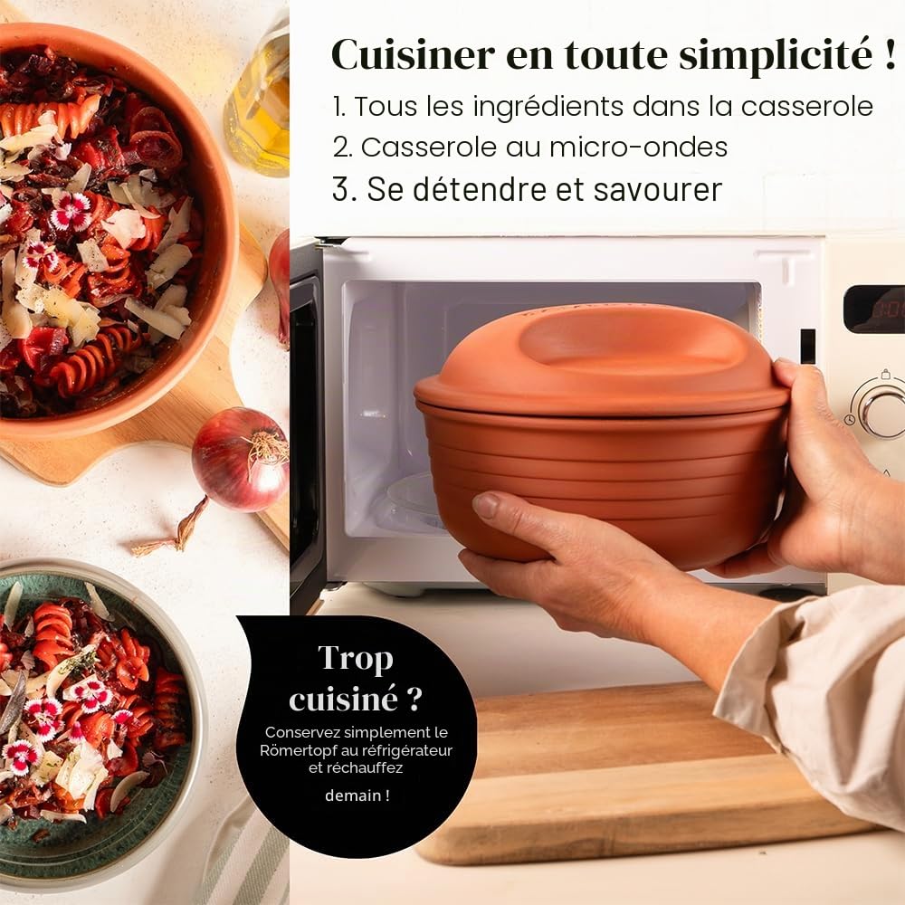RÖMERTOPF Rôtissoire ronde multitorréfacteur 150 05 Diamètre 22,5 cm