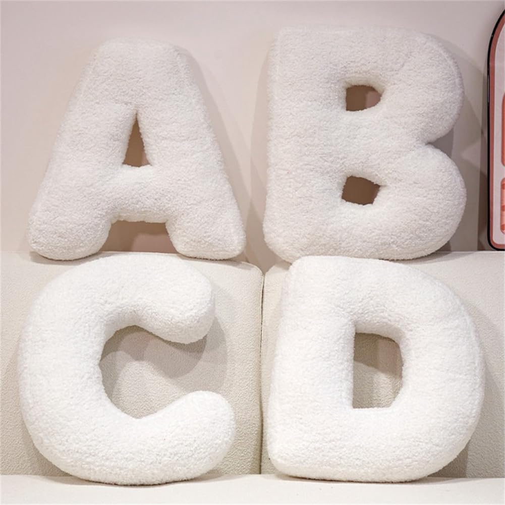Shapeazy Letter Plush Pillow, Letter Hugging Throw Pillows, Decorative Initial Letter Shaped Throw Pillows for Bed Couch, Letter Pillows English Alphabet A to Z for Sofa Bedroom Living Room Decor (A)
