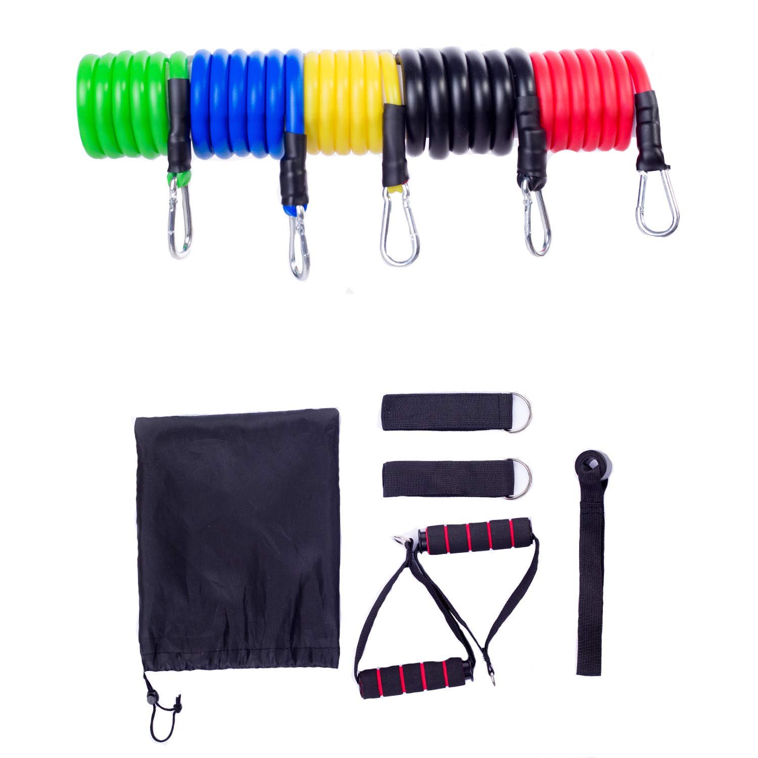 DaHeng Resistance Bands Set, Exercise Bands with Door Anchor, Handles, Waterpro of Carry Bag, Legs Ankle Straps for Resistance Training, Home Workouts