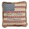 VHC Brands 25872 Flag Pillow wGod Bless America 12×12