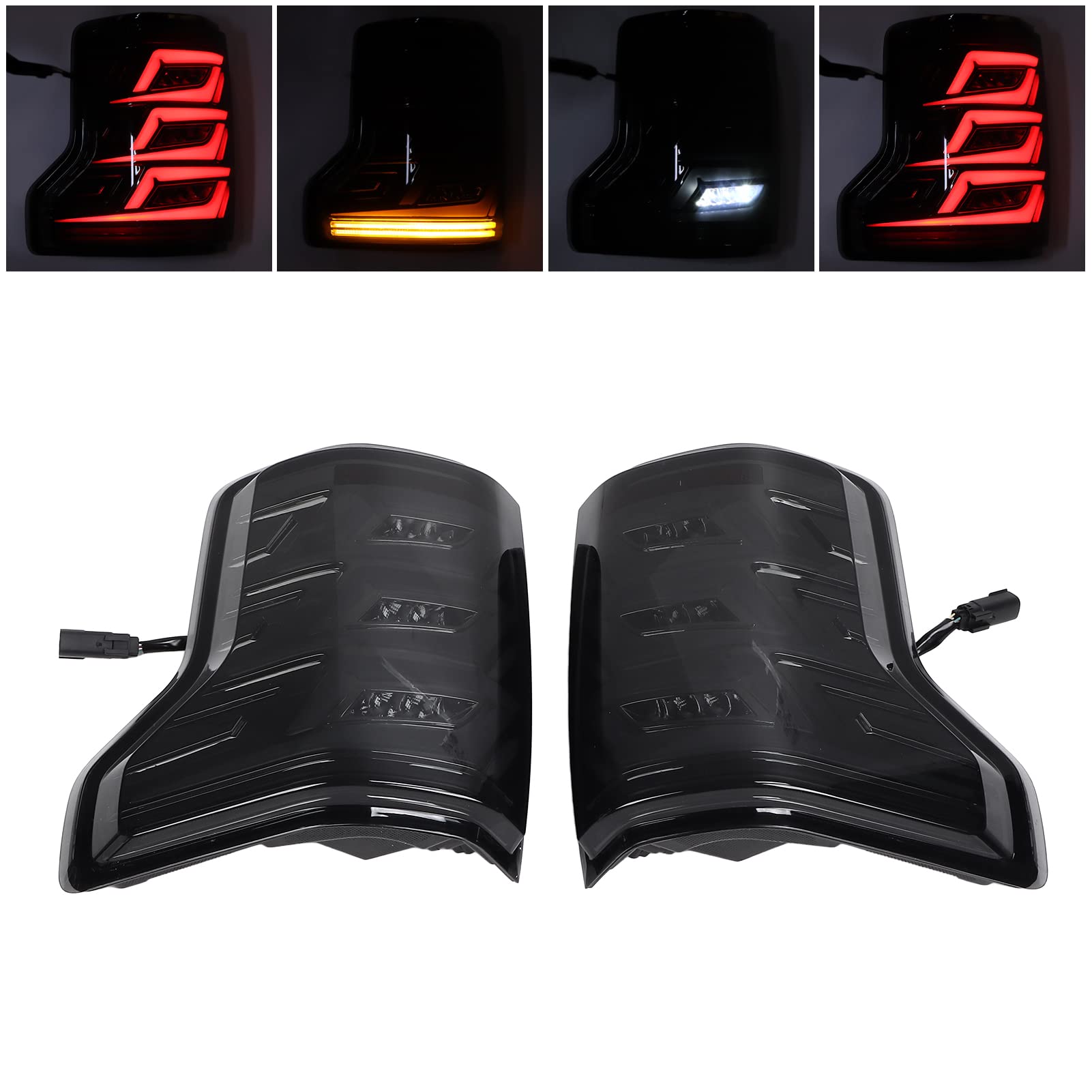 Chrees Fanale Posteriore a LED Luce di Backup Posteriore Luce di Retromarcia Lampada di Backup 2 Pezzi Sinistra Destra 20W 1000LM 12V Riflettore Impermeabile con Rossa Bianca