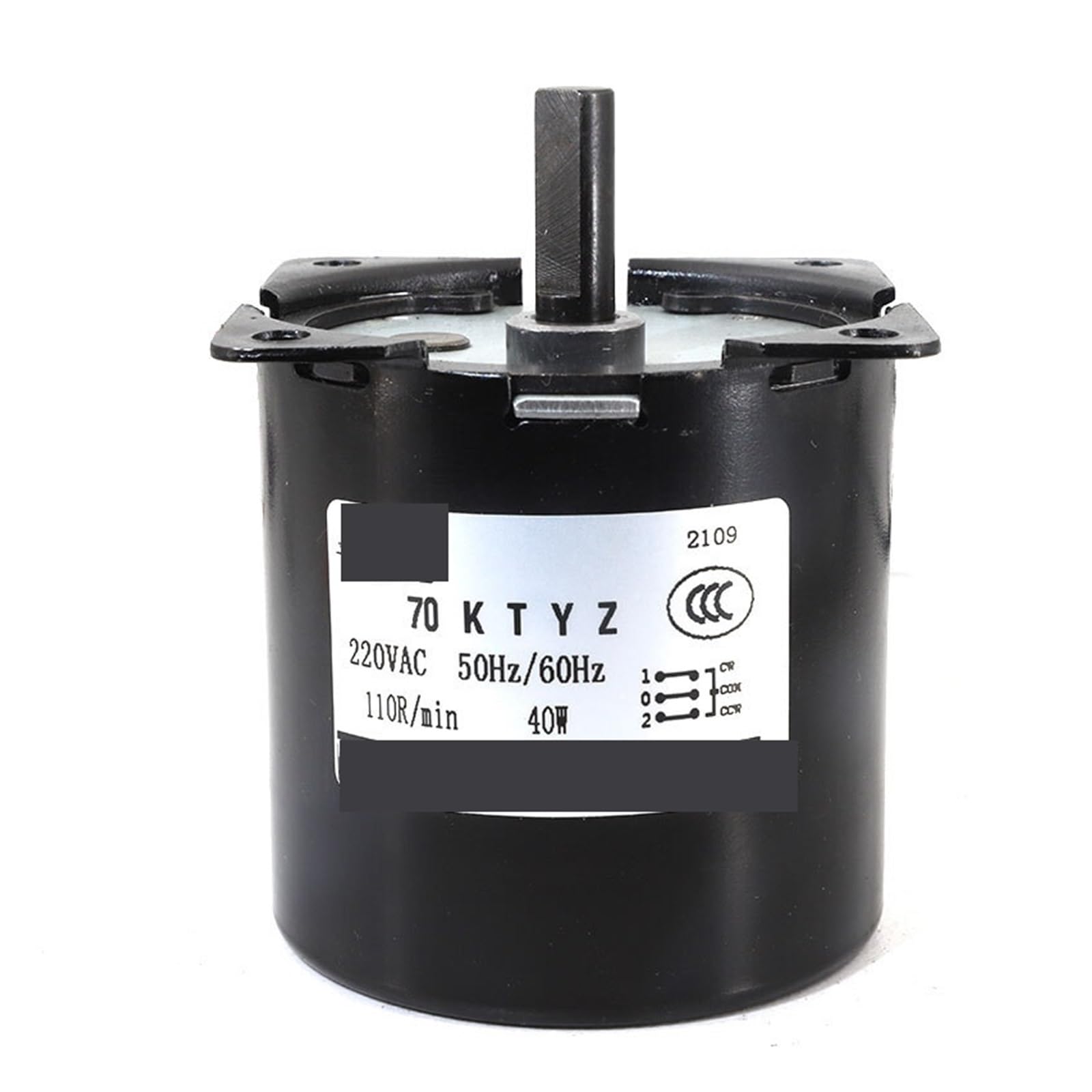 MUYTQAERG Synchronous Motor 300KG 70KTYZ 40W AC 110V/220V Permanent Magnet CW/CCW Low Speed(20rpm 110V)