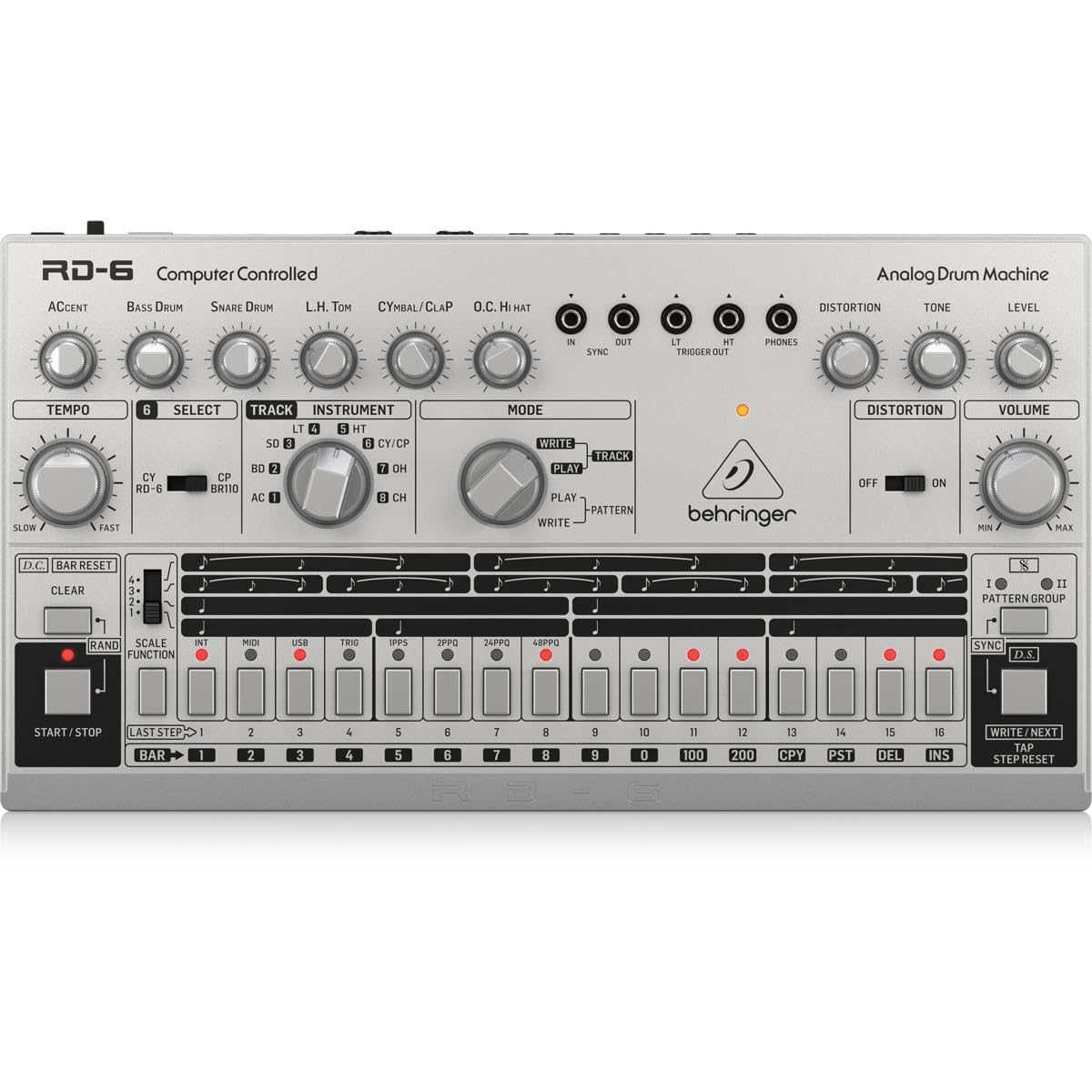 Behringer RD-6-SR Boîte à Rythmes Analogique 8 Sons, Séquenceur 16 Pas