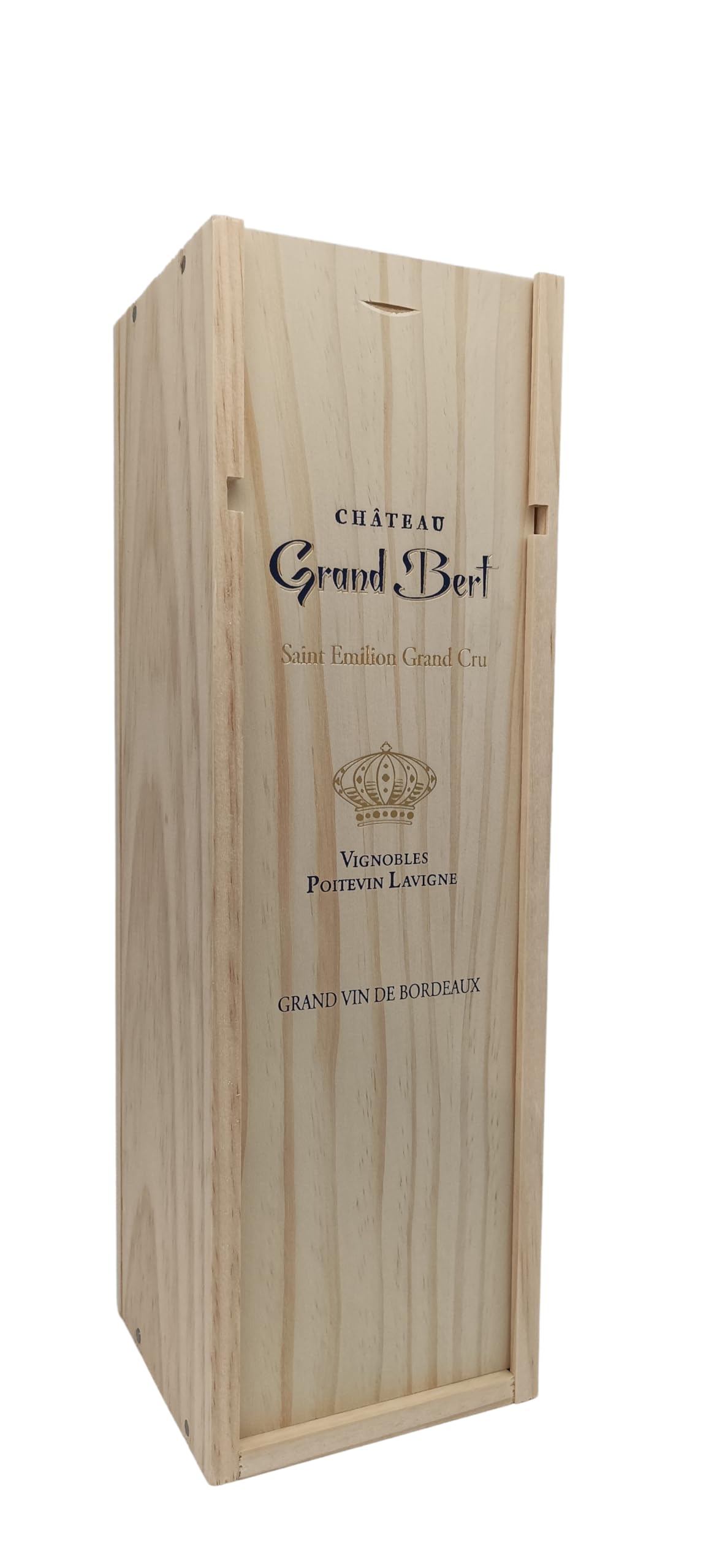 Coffret Bois 1 Magnum - Château Grand Bert AOC Saint Emilion Grand Cru