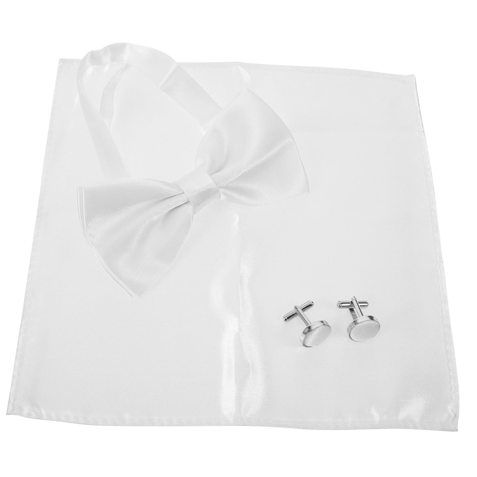 PRETYZOOM 1 Juego De Gemelos Para Padrinos De Boda Gemelos De Negocios Pajaritas Para Novio Accesorios De Traje Para Hombre Pajaritas Para Trajes Pañuelos Pajaritas Formales Pañuelo