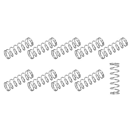 METALLIXITY Compression Springs (0.5x7mm OD,15mm Free Length) 20Pcs, 304 Stainless Steel Extension Spring - for Shop Home Repairs, DIY Projects, Silver Tone