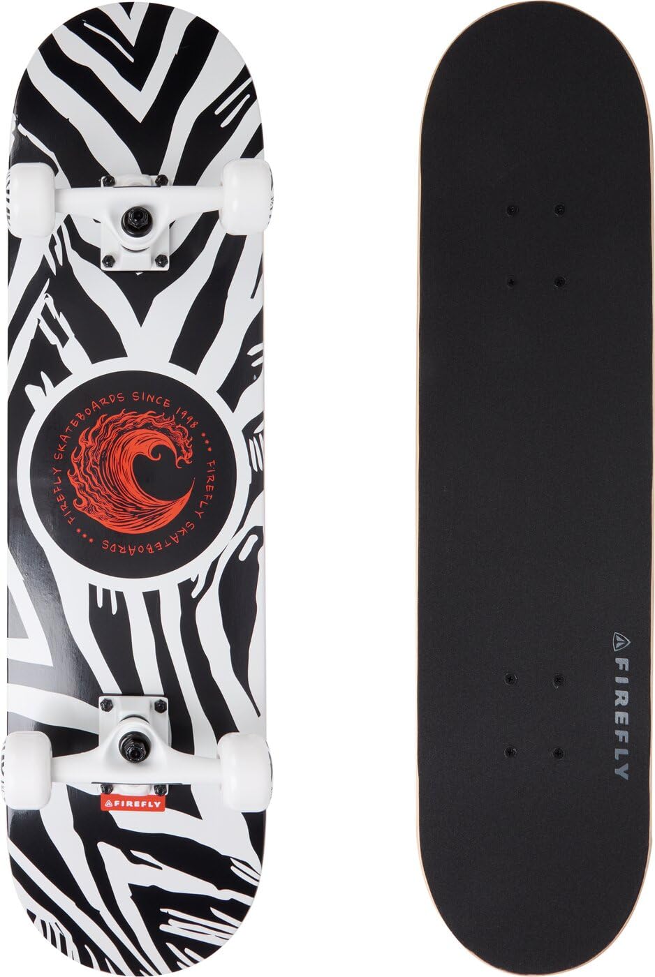 Firefly 305, Skateboard Unisex Adulto, White/Black/Red, Taglia Unica