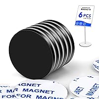 Vista 23 de LOVIMAG Imanes de disco de neodimio superfuertes, potente imán de tierras raras con adhesivo de doble cara para nevera, bricolaje, construcción