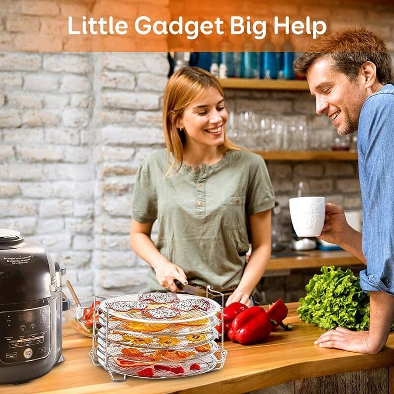 Miniatura 6 de Soporte para deshidratador de acero inoxidable, accesorios compatibles con olla a presión Ninja Foodi y freidora de aire 6.5