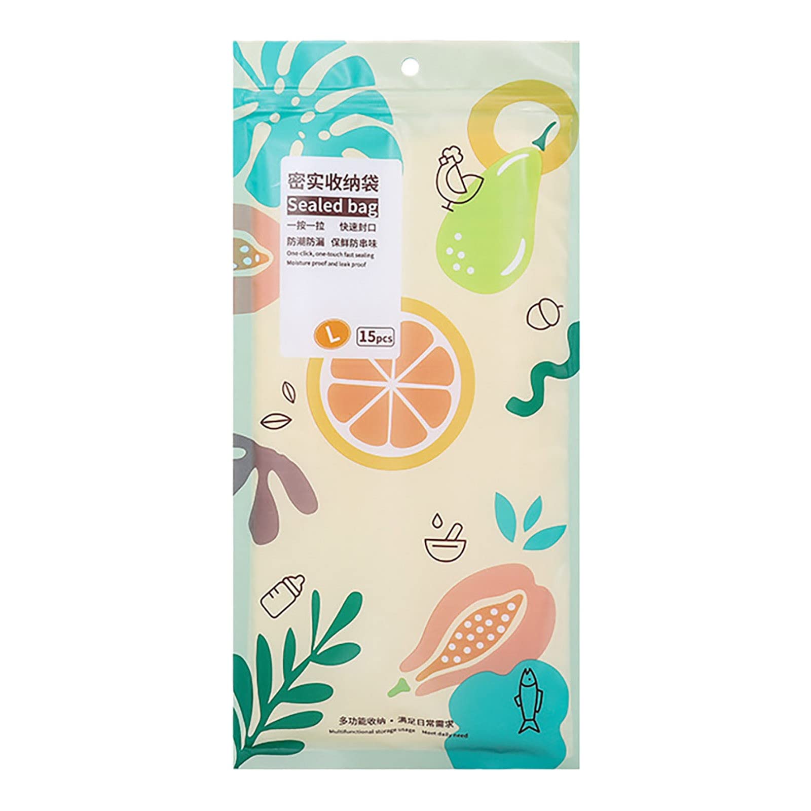 202215PCS Double Seal Food Seal Keep Fresh Supplies Double Rib Seal Bag Microwave Reheatable Refrigerator Freezer Keep Food Fresh Tools Meat Bags Freezer Wrap