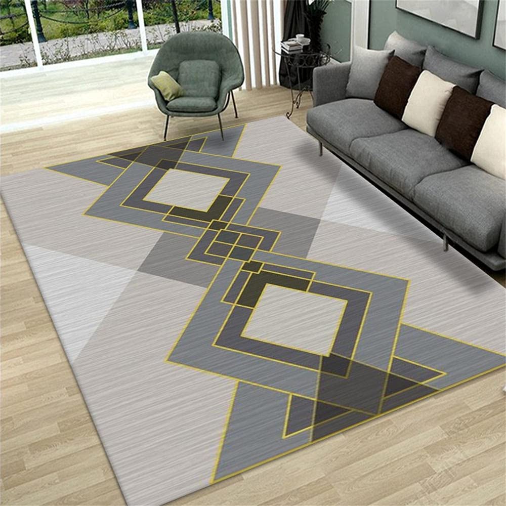 Tapis ferme moderne géométrique pour réchauffer l'ambiance du salon