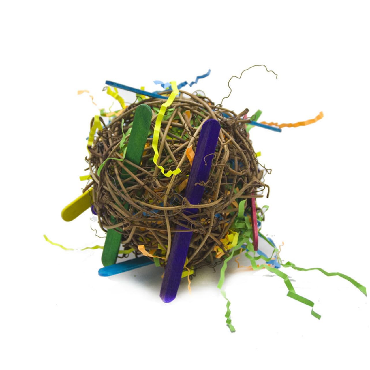 FRCOLOR Lot de 9 Jouets en Peluche pour Cages à Oiseaux, perruches, Jouets à mâcher, Jouets pour perruches, Jouets de Morsure d'oiseau, Jouets de Dentition, Bureau en Fil de Papier