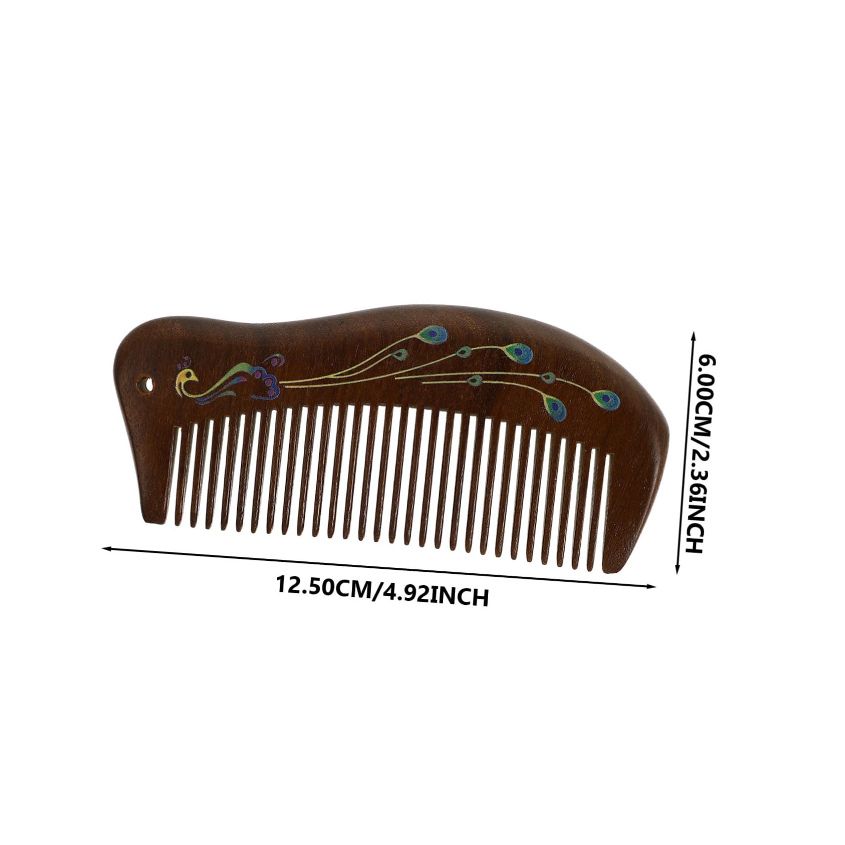 Beavorty 4 Pz Pettine in legno di sandalo pettine da viaggio pettini per con manico afro capelluto scalpro di legno portatile in antistatico