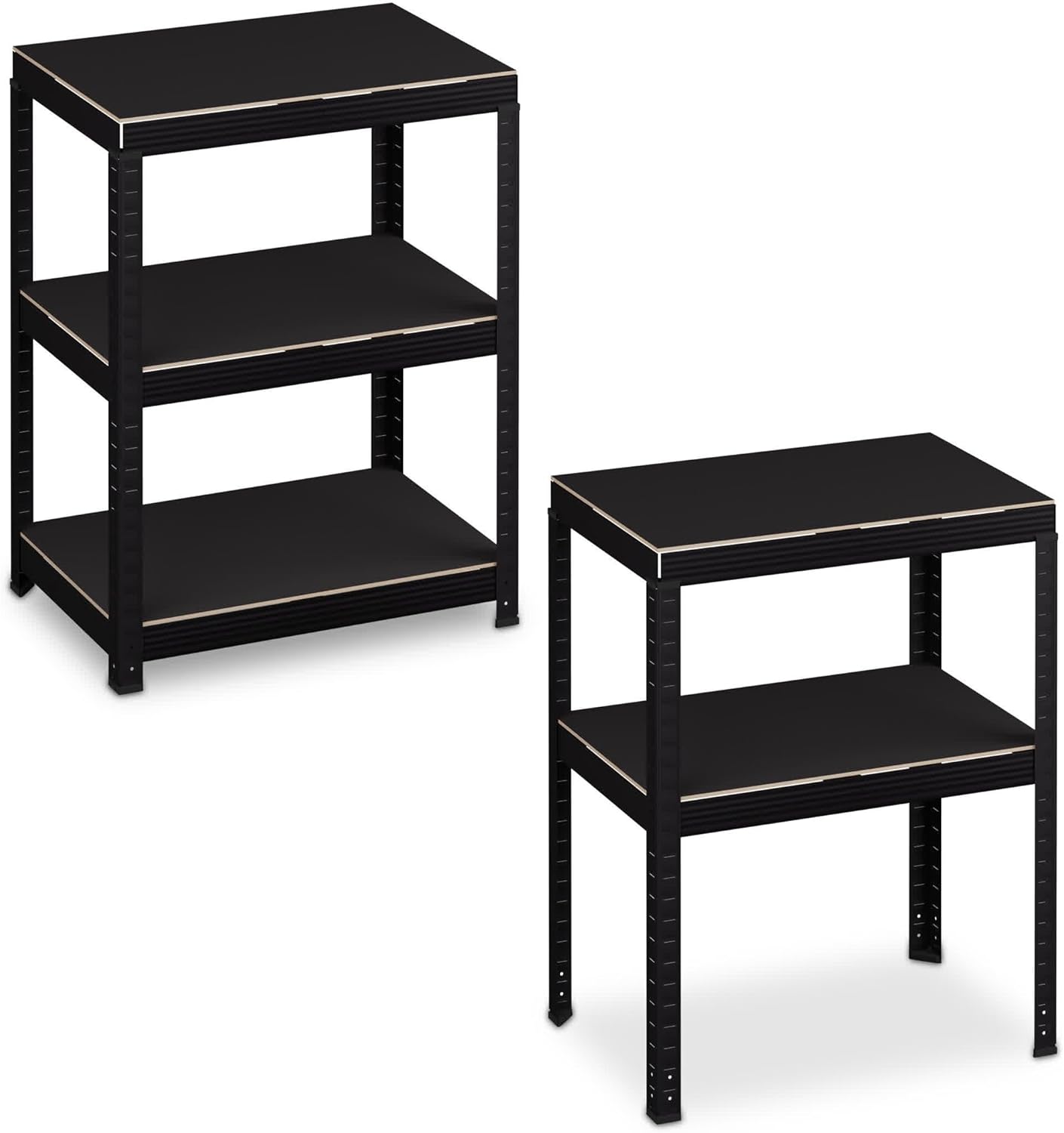 Two smaller, separated shelf units