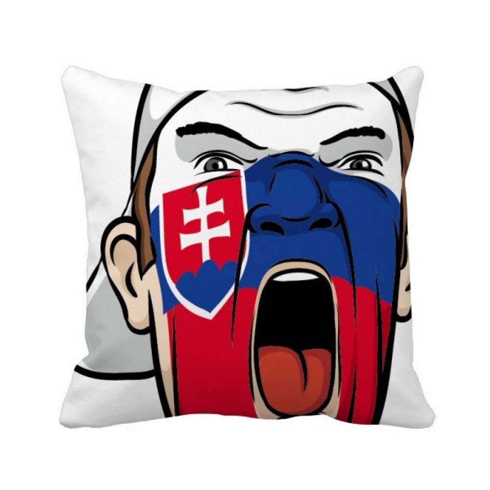 Drapeau de la Slovaquie housse de coussin pour soirées sportives