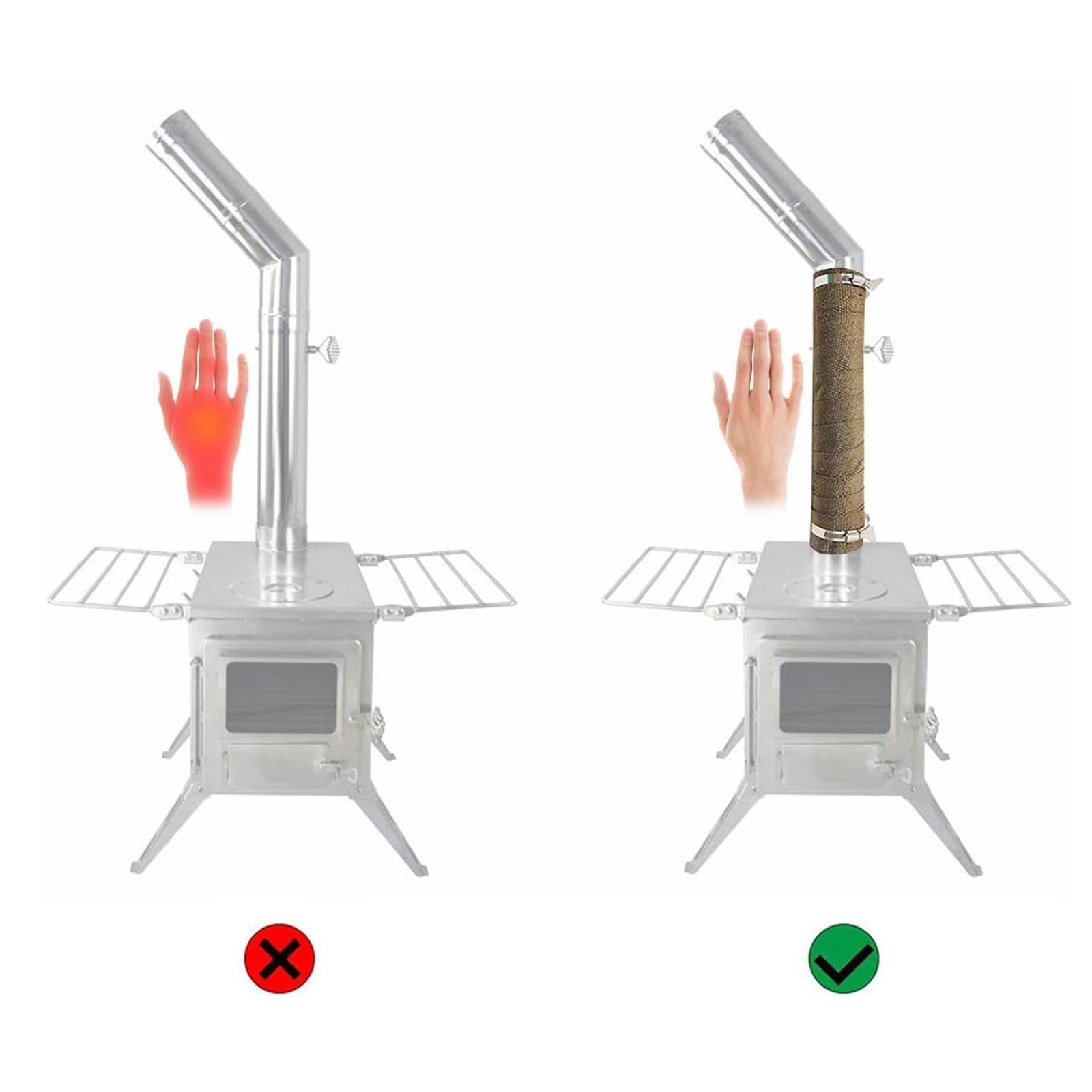 Amazon.co.jp: 断熱布 バンテージ 薪ストーブ用 煙突ガード