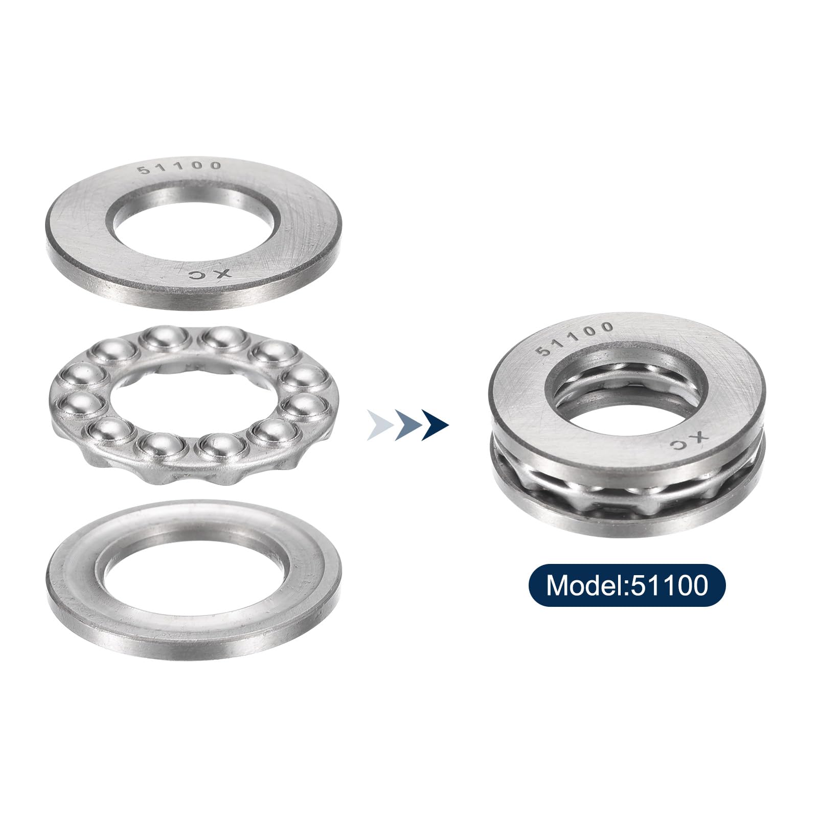 Thrust Ball Bearings - 4pcs 12mm ABEC3 -6