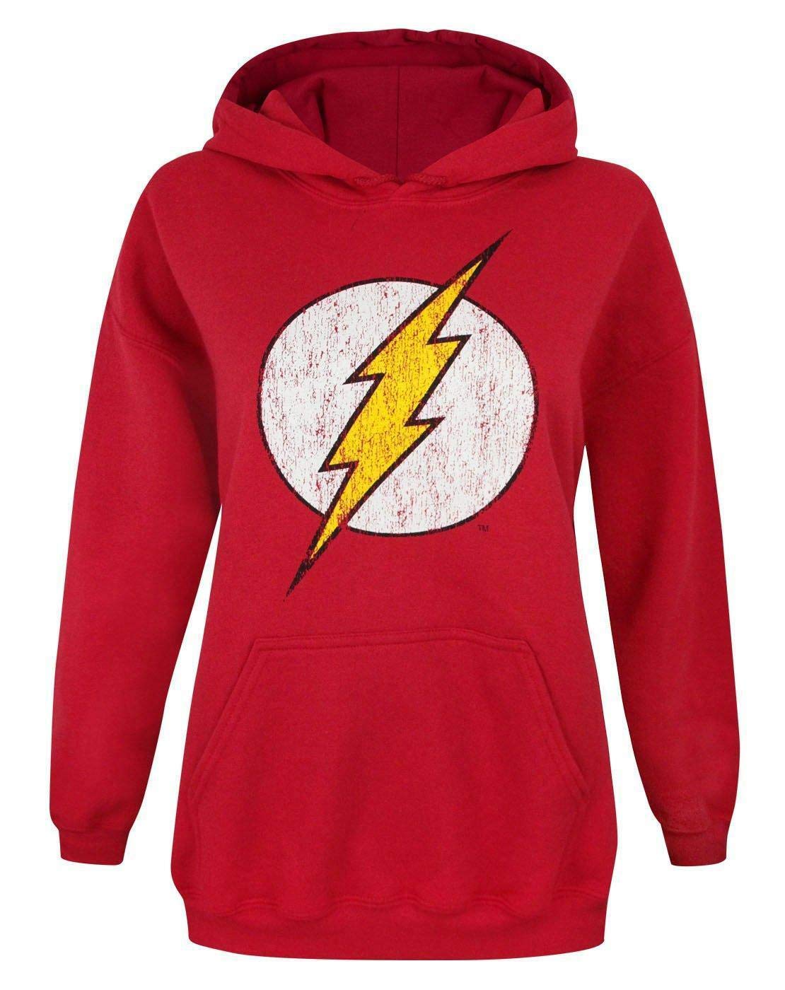 Flash Distressed Logo Women's Hoodie Red