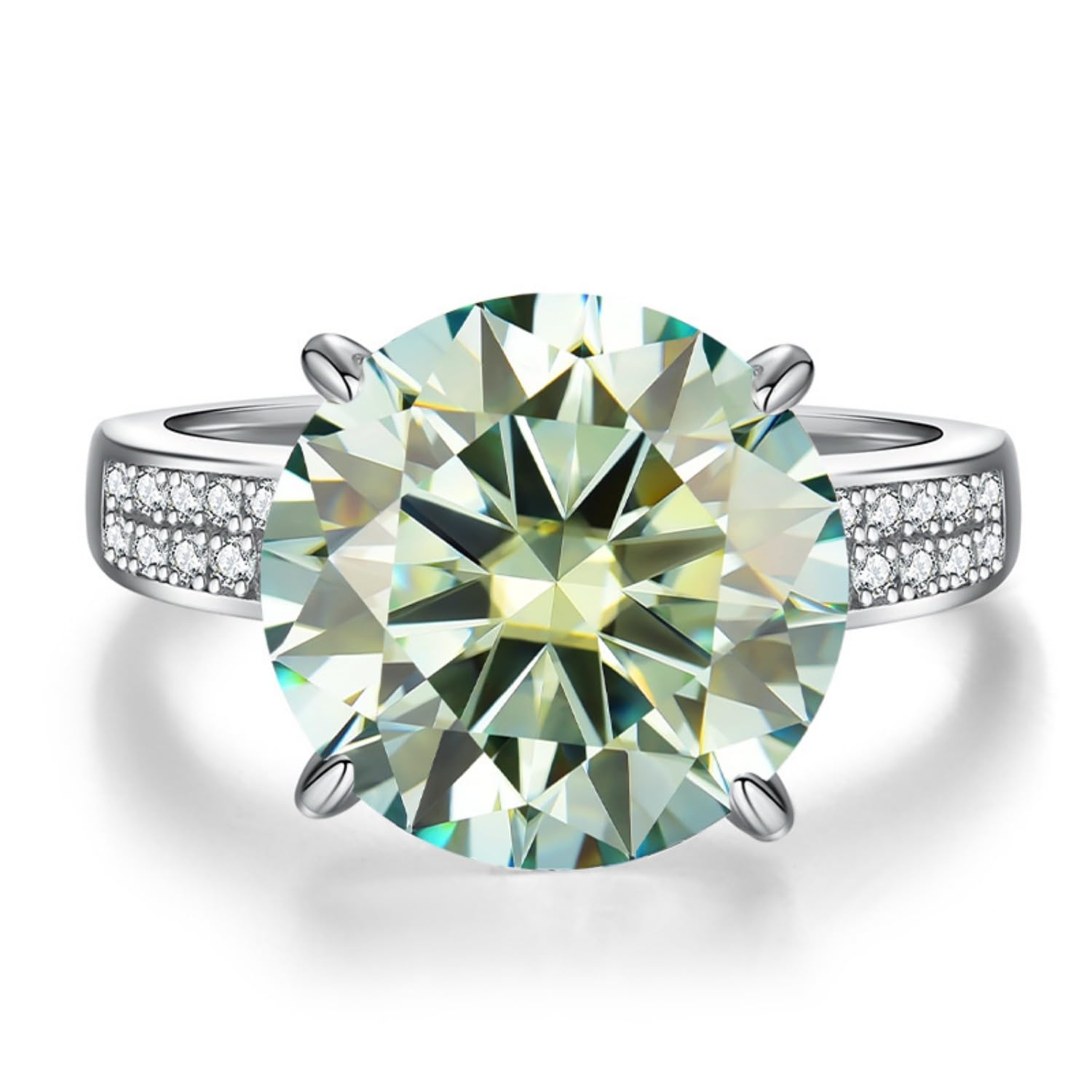 Alliance en moissanite de prestige 5 carats couleur D VVS1
