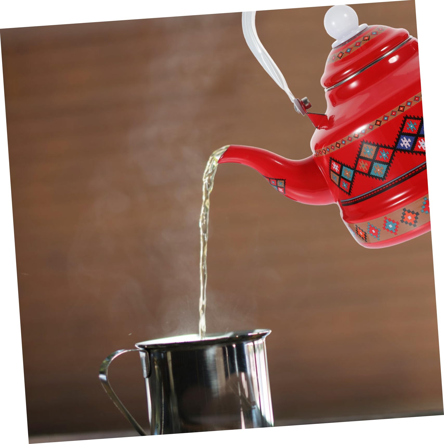 Tetera de Esmalte 1, 7 L Roja para Estufa, Diseño Elegante