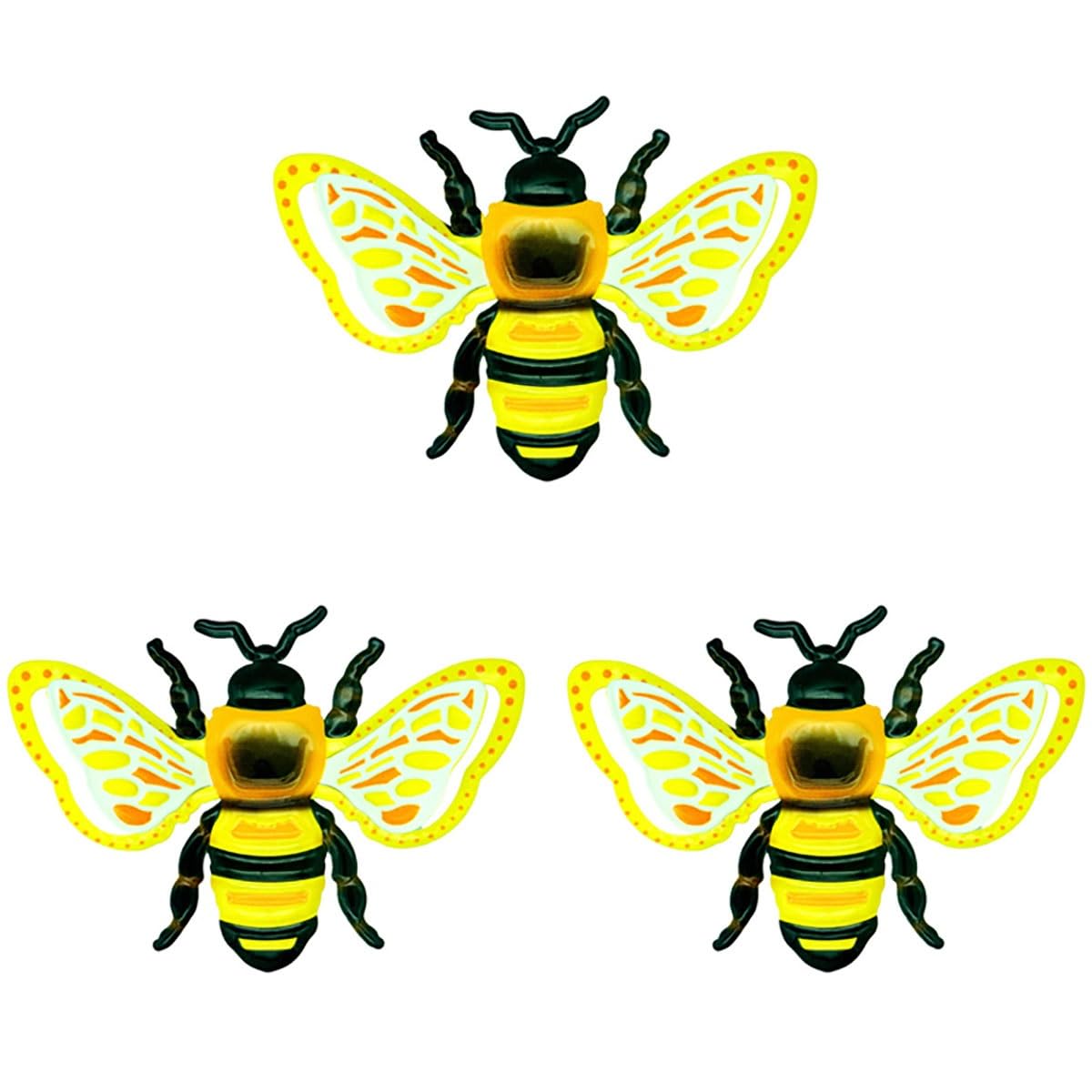 FRYSKYO Pack Of 3 Metal Garden Ornaments for Outdoor Use, Bees, Butterflies, Ladybugs, Balcony Decoration, Garden Decoration for Outdoors, Shed, Fence, Yard And Wall Hanging