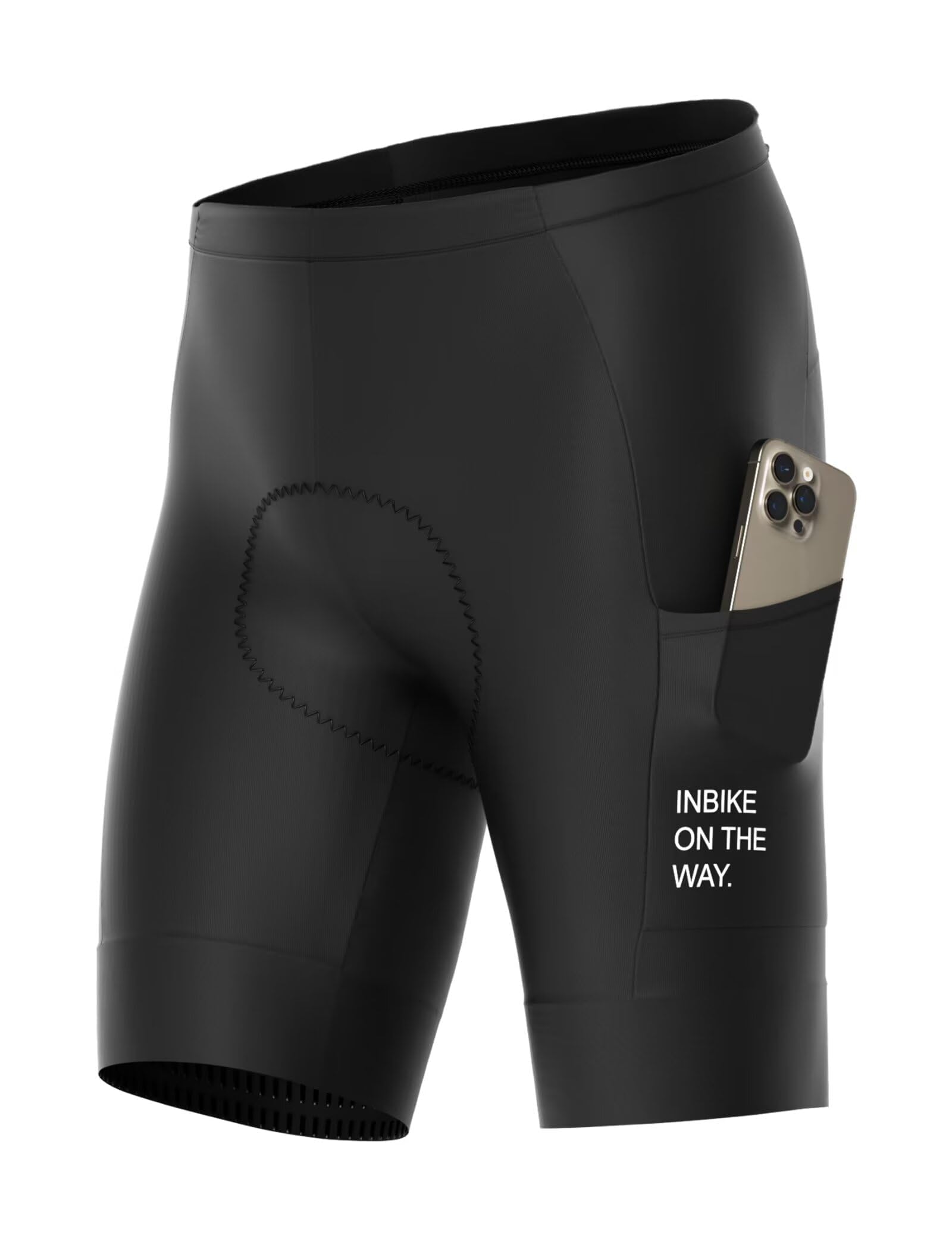 INBIKE Culotte Corto Ciclismo Hombre con Bolsillo Acolchado Verano Transpirable Elástico RK312