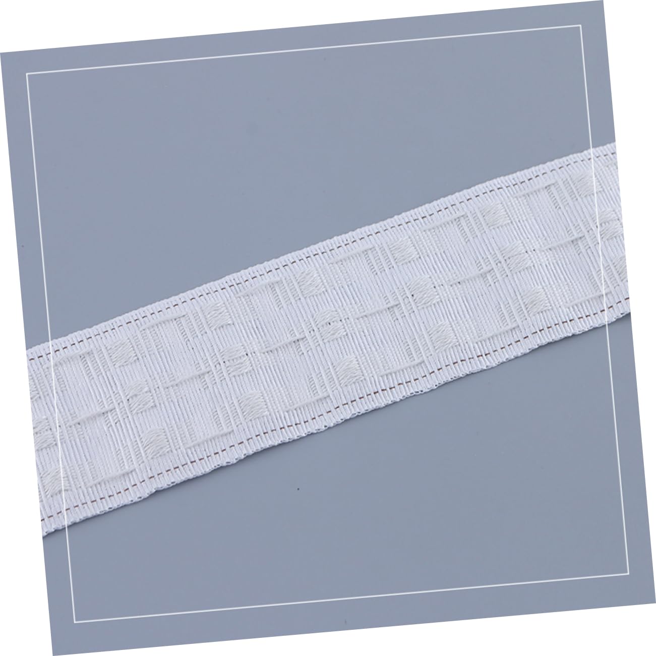 PRETYZOOM 50m Sangle de Rideau Accessoires pour Rideaux Bande de Renfort Ruban pour Plis de Rideaux Non Tissé Blanc Œillets à Perforer Ceintures