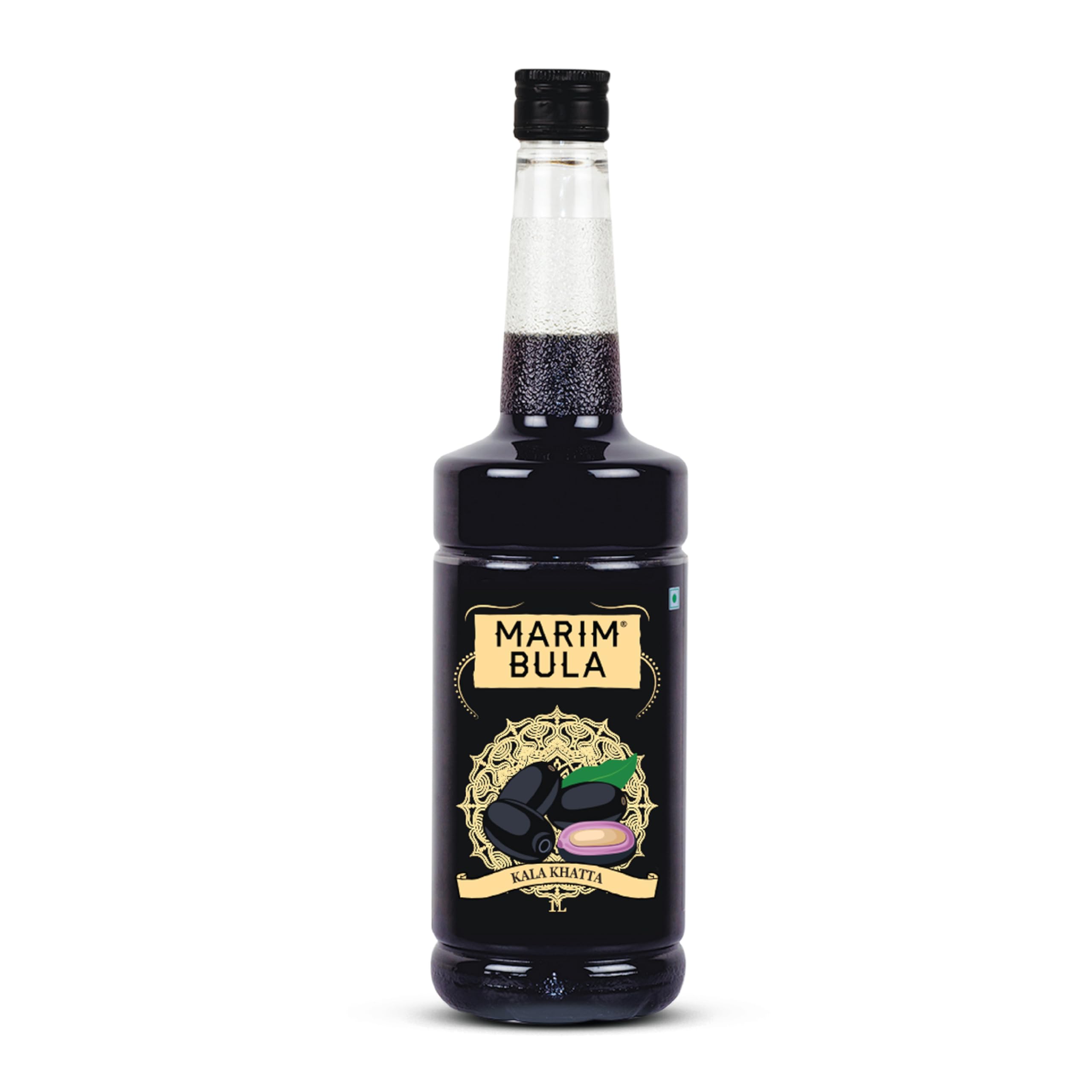Marimbula Kala Khatta Syrup | Perfect for Mocktails, Cocktails, Party Drinks, and Beverages | Non-Alcoholic | Premium Instant Refreshing Tangy & Sweet Sharbat | Rich & Bold Flavor | 1000ml Bottle