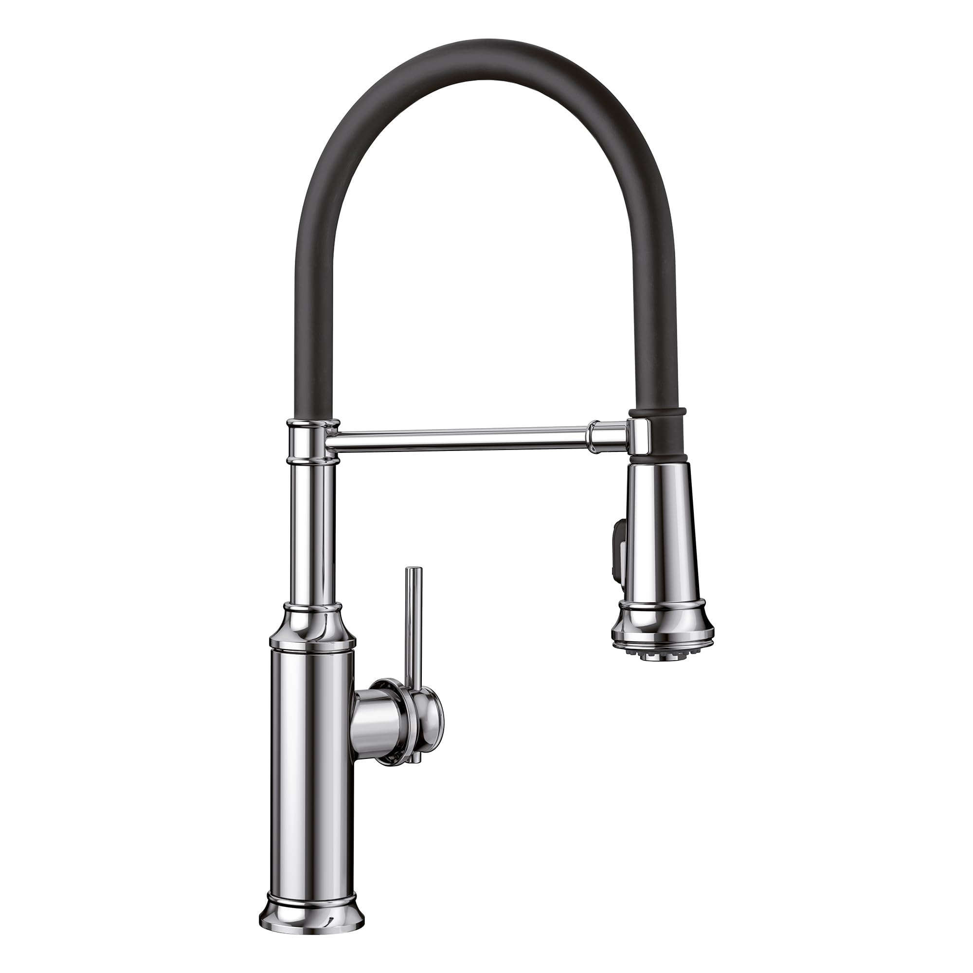 BLANCO, Polished Chrome 442508 EMPRESSA Pull-Down Dual Spray Semi-Pro Kitchen Faucet, 1.5 GPM