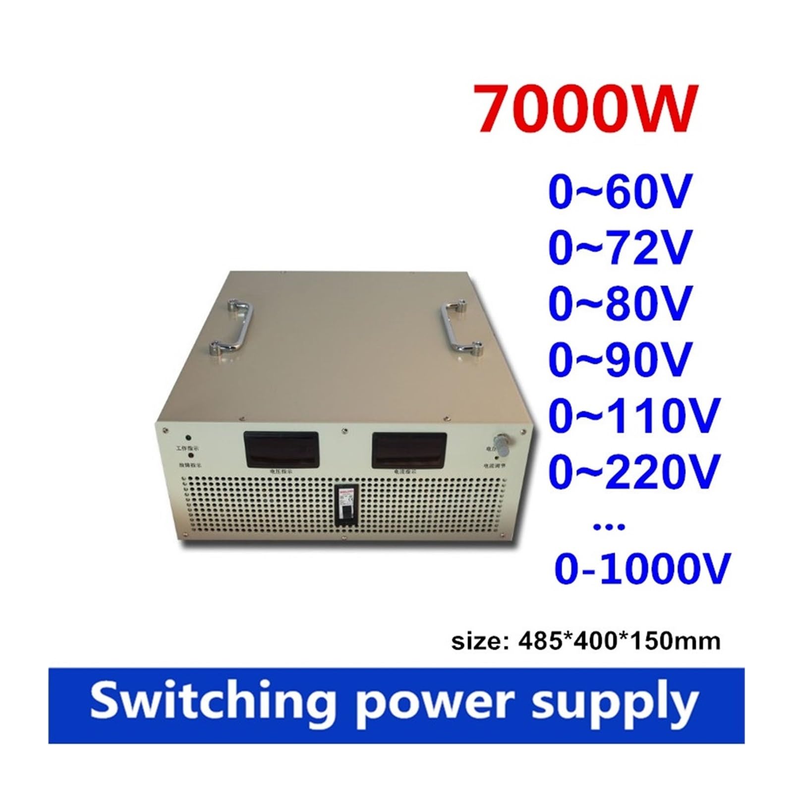 Zasilacz przełączany 7000 W, 700 V, 10 A, z regulowanym prądem i napięciem, wejście 110/220/380 V AC-DC (700 V 10a,220 V)