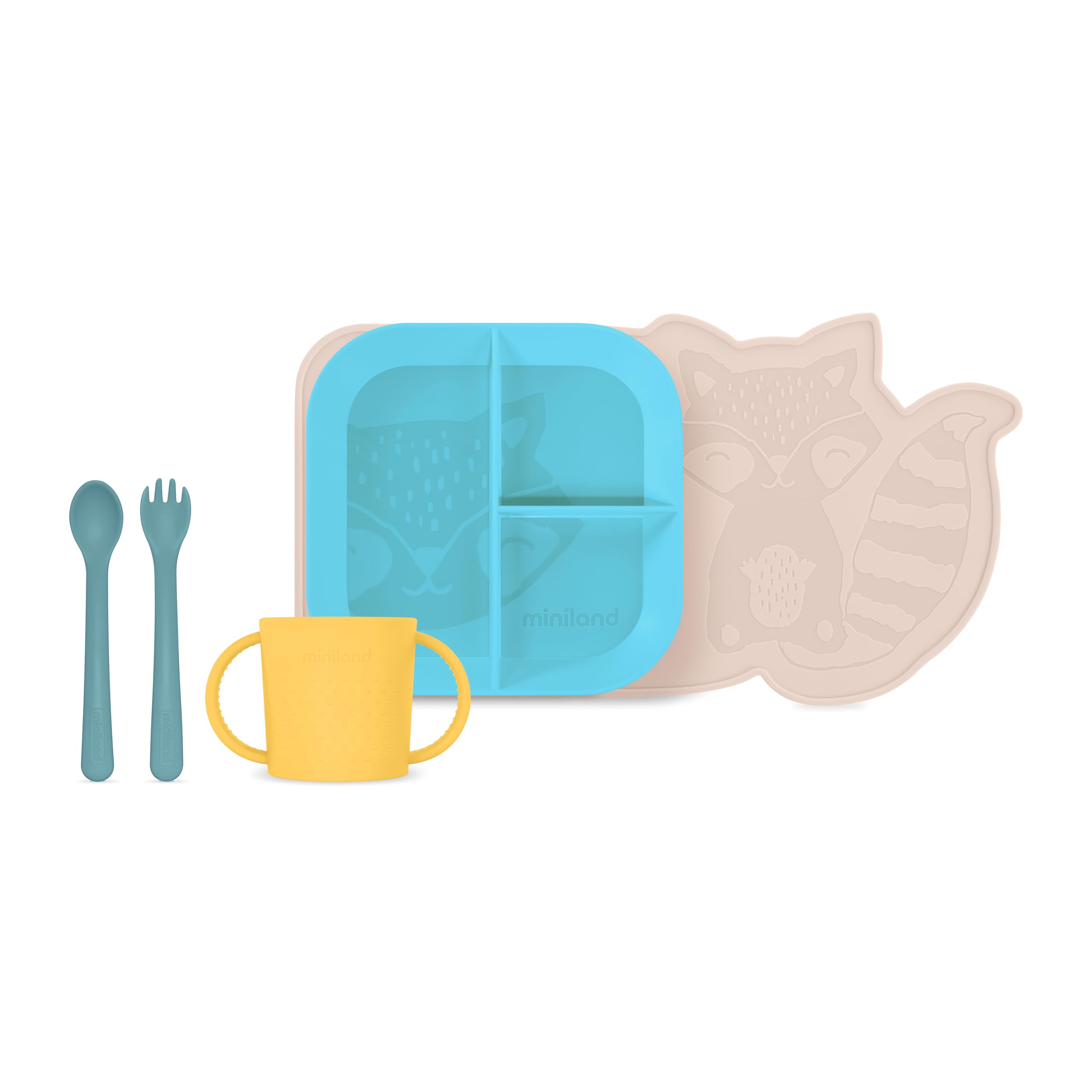 Vajilla Infantil Miniland BLW con Mantel para Los más pequeños - Sunshine