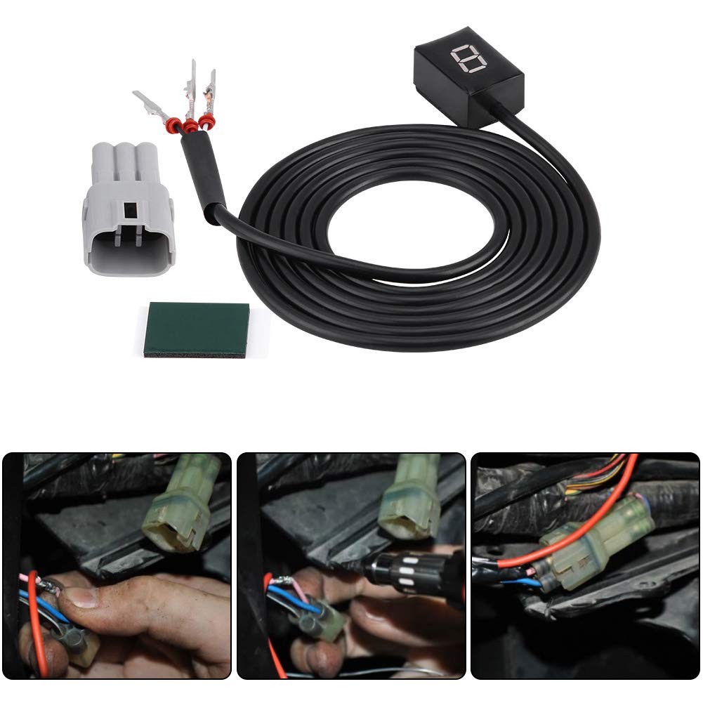 KIMISS Indicador de marcha N-6 para, Intruder 800 y V Strom: Conector ECU, compatible con GSXR 600 - Muestra velocidad y cambios