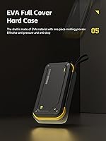 Vista 5 de Hagibis Electronic Organizer Traveling Case Bag EVA Hardshell PU Portable Carrying Pouch for Mouse, Charger, Cables, Power Bank, SD Cards, USB Flash