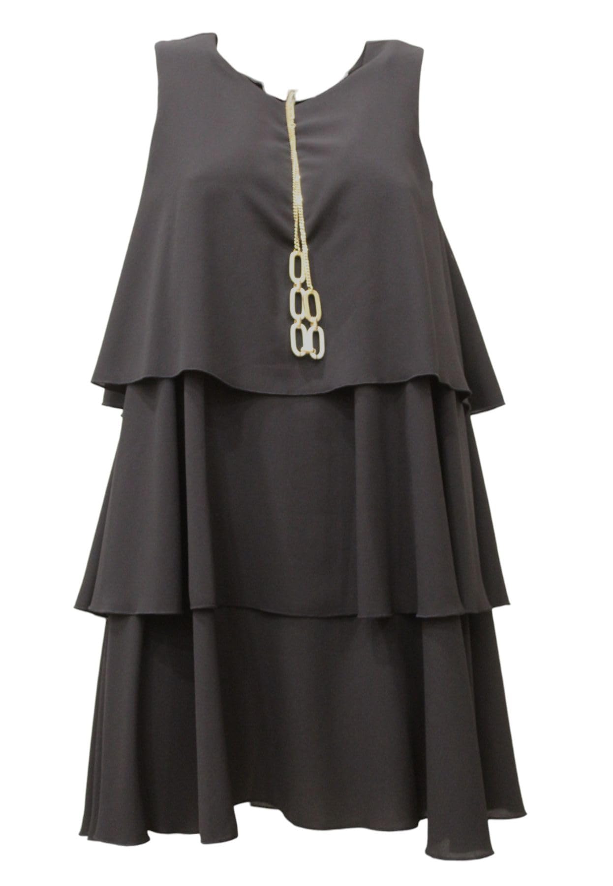 Gaudi Vestito Corto A Balze con Collana 411FD15025