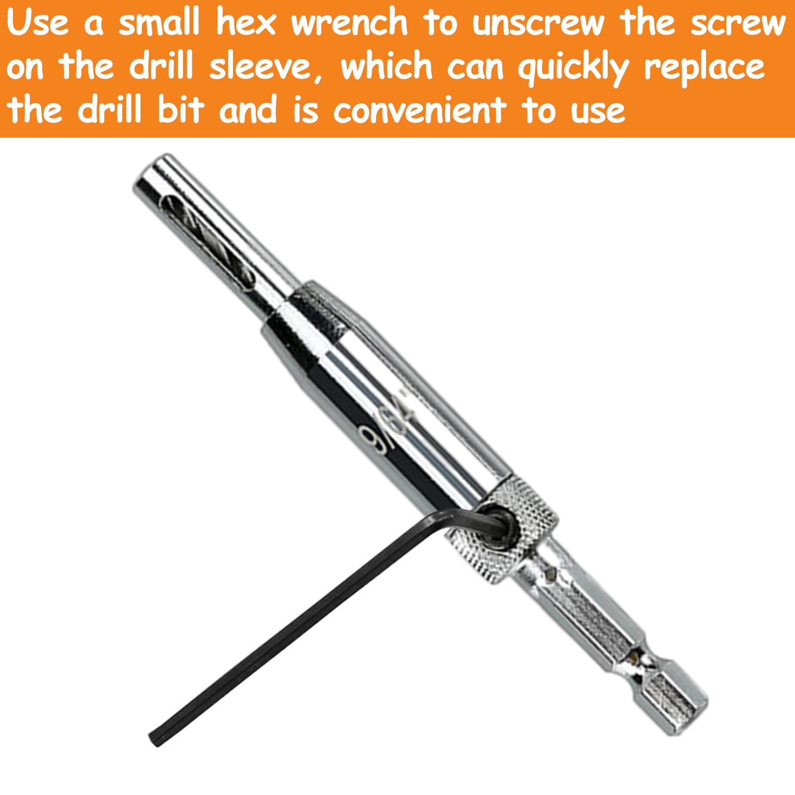 3 Pieces of Self Centering Hinge Drill Bit Kit, Quick Release Drill Bit Guide Kit, Upgraded Hinge Drill Bit Kit, Used for Door and Window Cabinet Hinge Guide Hole Drill Bits - Image 4