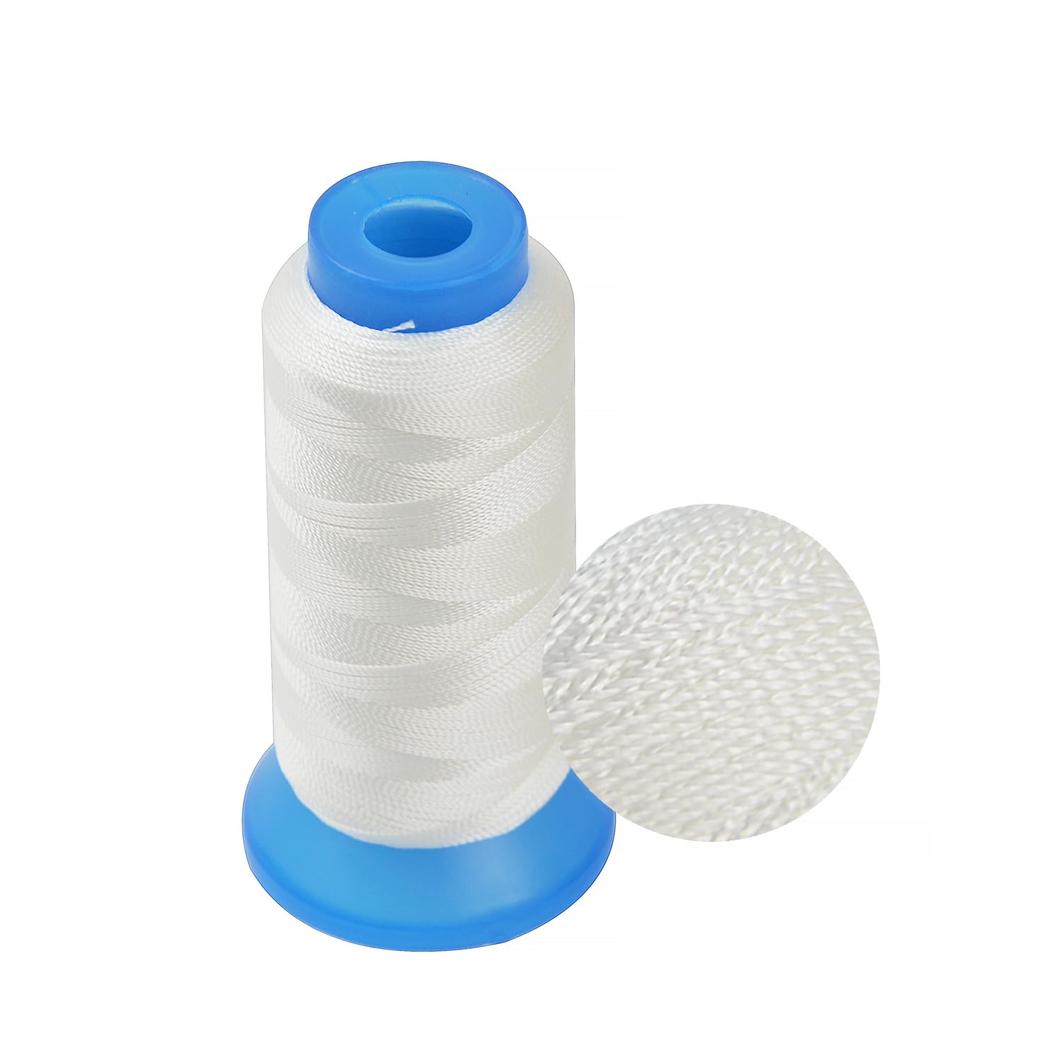 White Weaving Thread 1500 Yards 210D High Strength Polyester Thread for Wig Making & Hair Extension Sewing (White) - Image 4