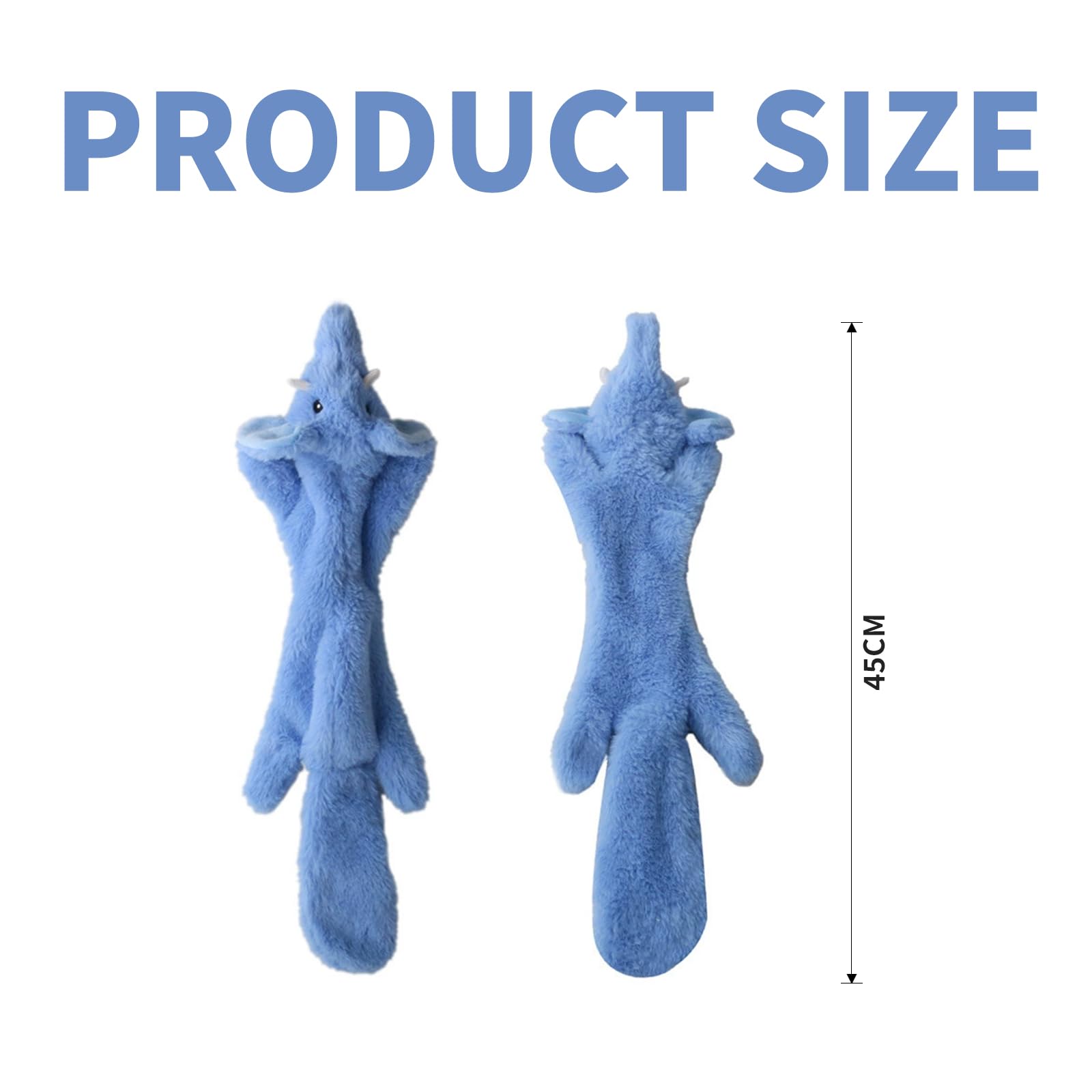 technodry Interactive Dog Toys, No Stuffing Elephant Dog Toy with Squeaker & Crinkle Sound - Image 2