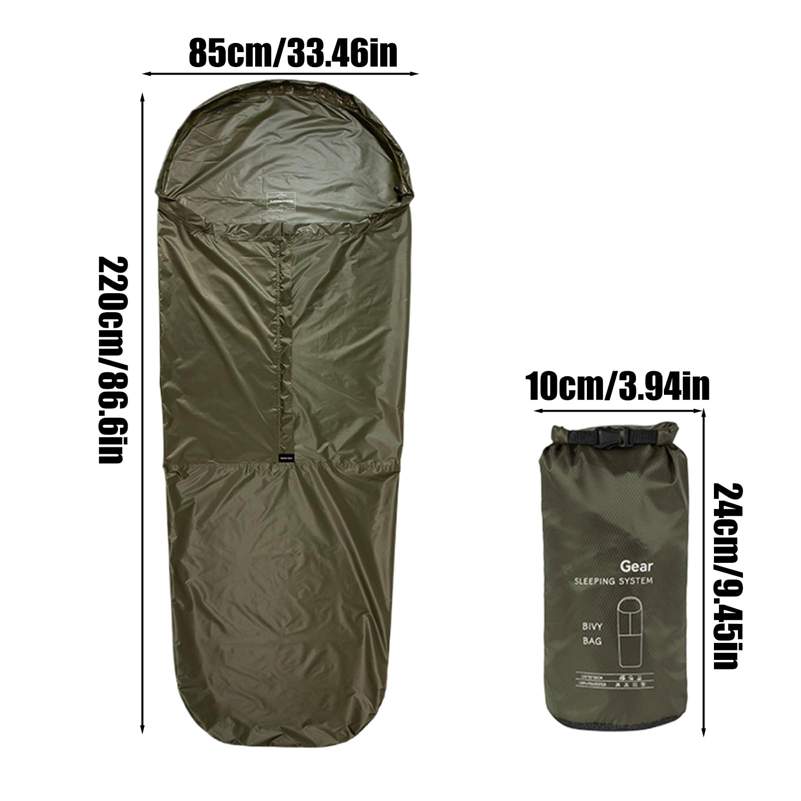 Sacco a pelo per esterni, copertura calda per campeggio invernale, nylon 70d con stoccaggio compatto, supporto per sacco da trekking, sopravvivenza, arrampicata, backpacking, viaggi, avventure