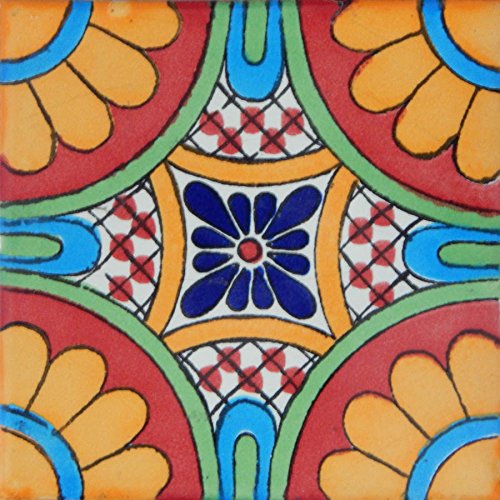 Talavera Mexican Hand Painted Tiles Box of 100