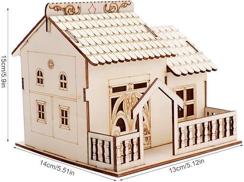 Miniatura 2 de Alcancía, innovadora caja de ahorro de dinero de madera villa caja de almacenamiento de casa modelo banco de dinero para decoración del hogar, ideal