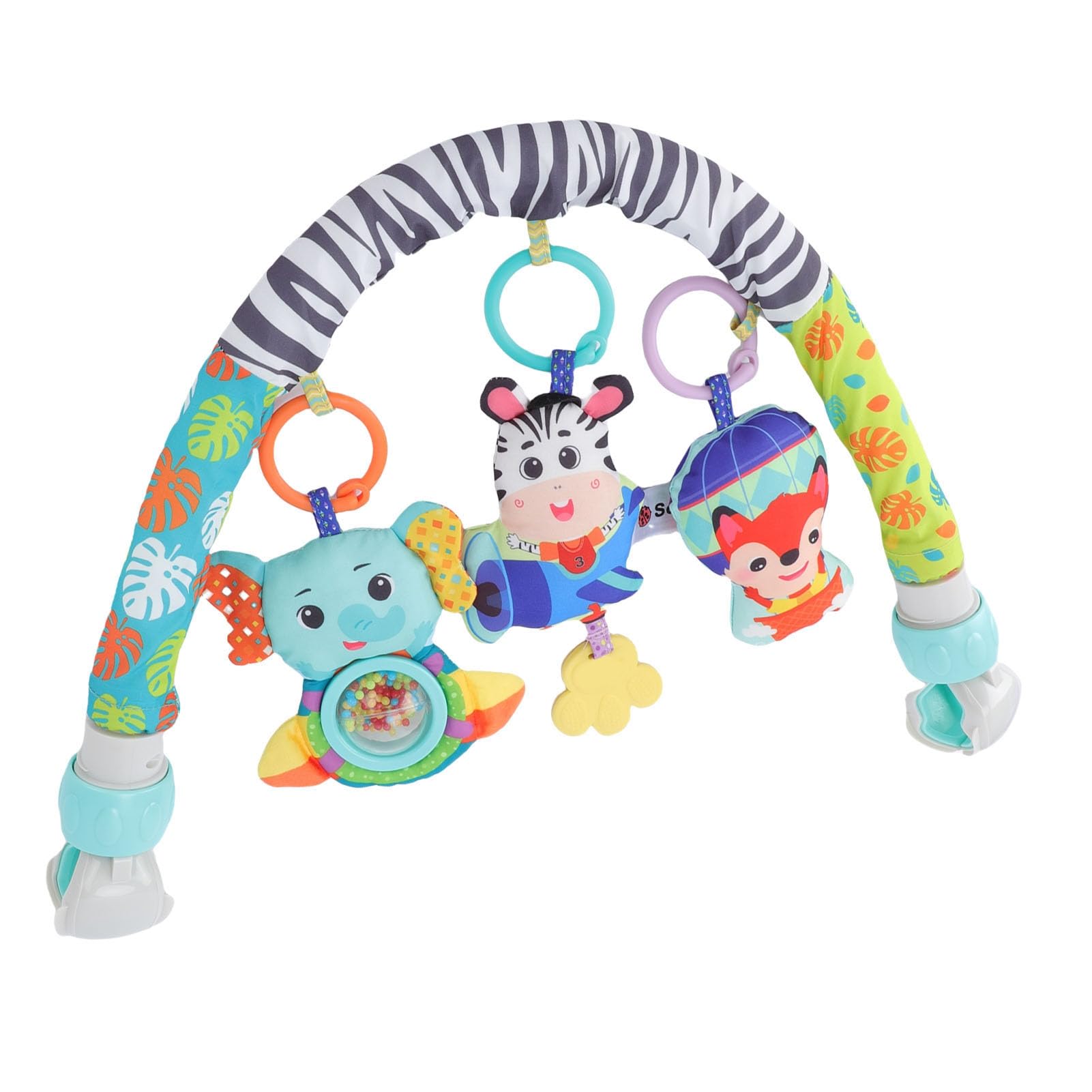 Giocattolo Ad per Passeggino con Design a Cartone Animato per lo Sviluppo Visivo del Neonato - Materiali Leggeri e Sicuri, Dimensioni Compatte