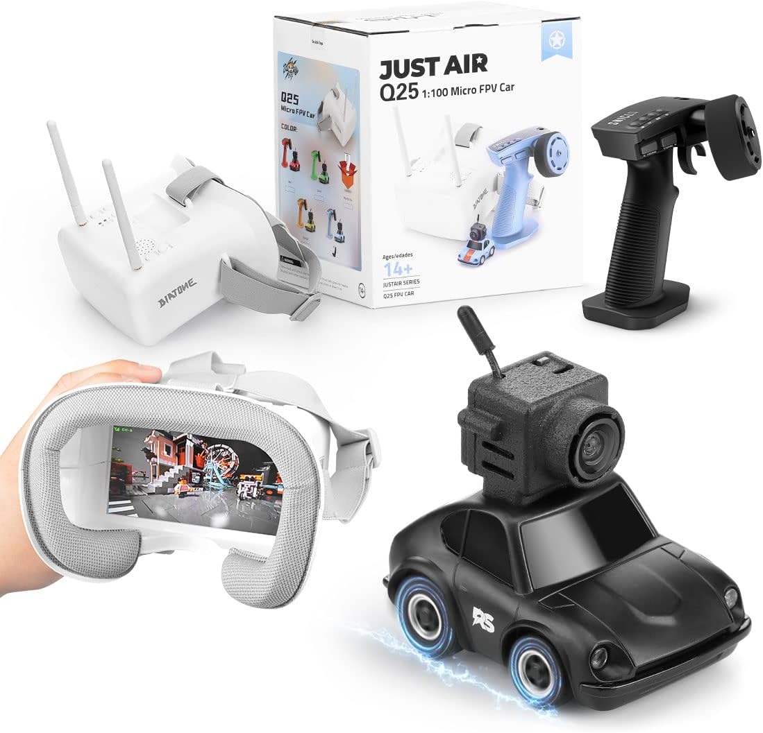 Sniclo‘Toys RC Car Q25 Remote Control Car with HD FPV Camera and FPV Goggles, 1/100 Scale Mini