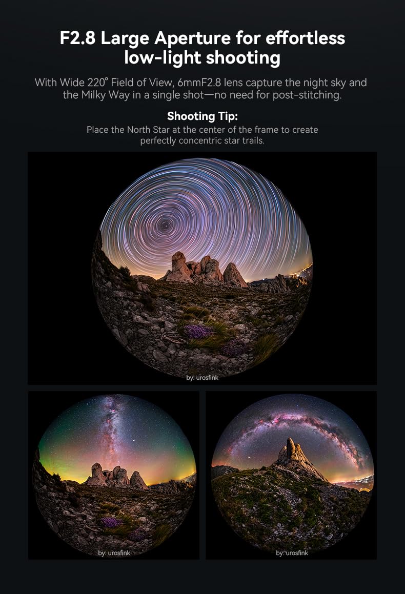 AstrHori Objectif fisheye circulaire ultra grand-angle 6 mm F2,8 pour plein format avec grande ouverture pour la photographie astro et paysage (RF)
