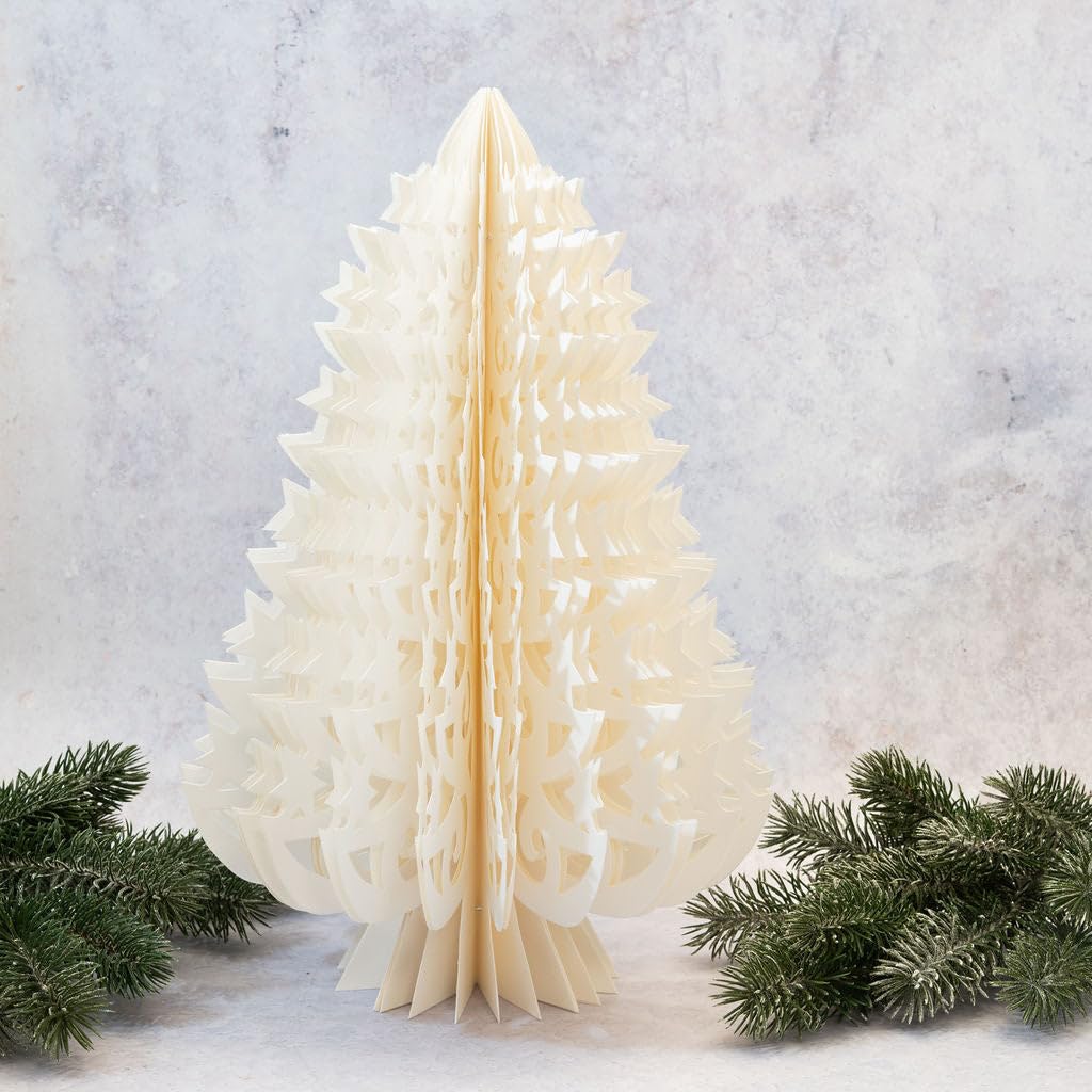 Arthur Cameron White – Starry Paper Christmas Tree – Elegant Christmas Paper Decorations For Festive Home Décor