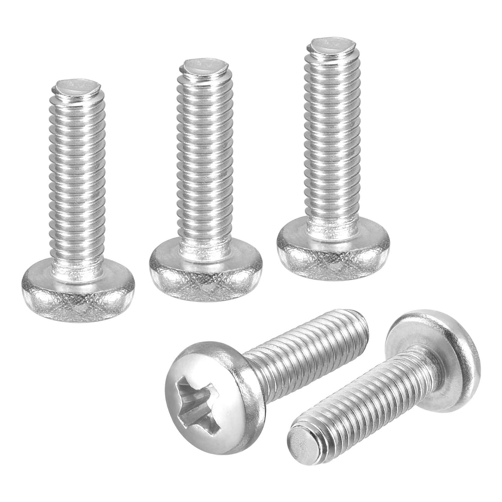 DTGN M4-0.7x14 Pan Head Machine Screws - 60pcs - Good for Machinery - 304 Stainless Steel Phillips Machine Screws Bolts - Silver โ image 1