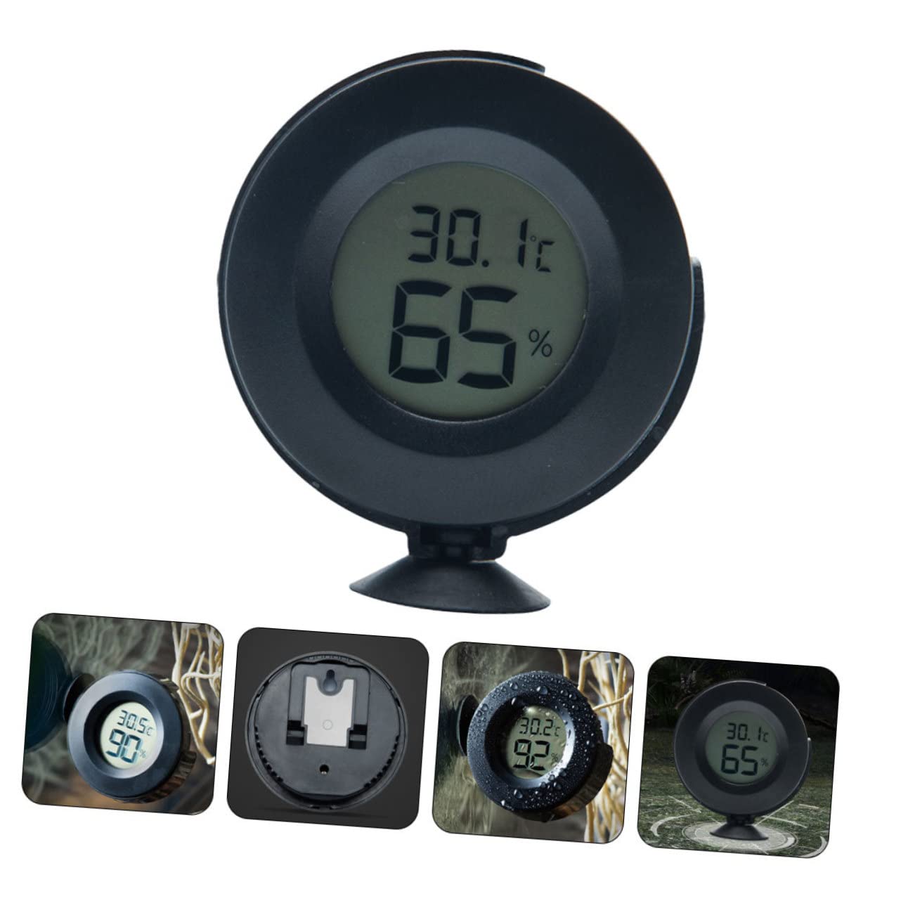 SUPVOX 3pezzi Termometro Igrometro per Rettili Display LCD Misuratore e umidità per Terrari Installazione Facile per Tartarughe Lucertole e Camaleonti