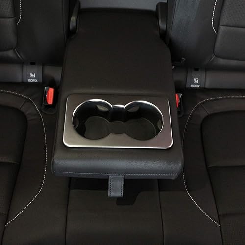 Miniatura 4 de YIWANG ABS cromado asiento trasero de la fila del coche titular de la taza del agua cubierta del marco etiqueta engomada para Jaguar XE F-Pace XF
