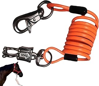 Licou pour Cheval - Équipement en Nylon,Licou De Conduite avec Extension À Ressort - pour Moutons Volaille Bétail Ferme Extérieur Écurie Pâturage Concours
